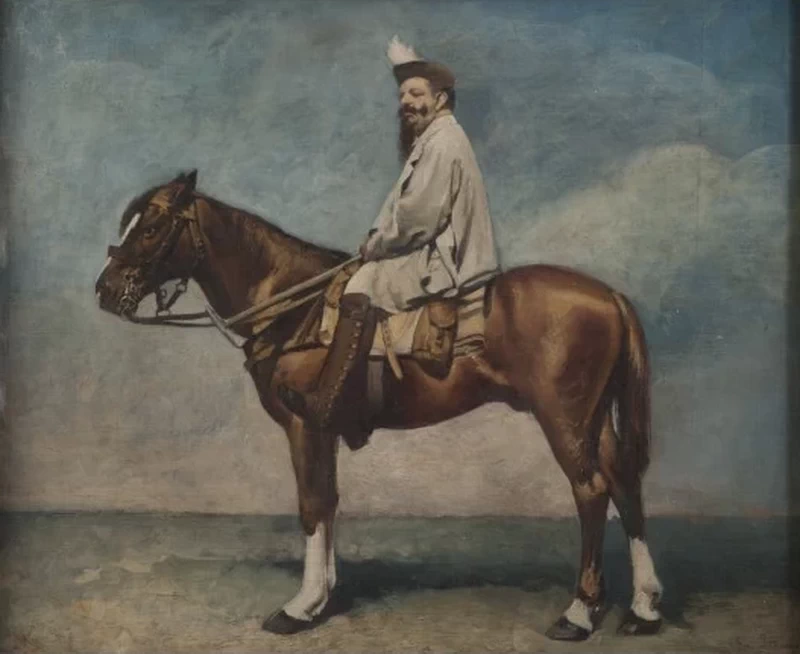 Ritratto di Vittorio Emanuele II di Savoia a cavallo - Castello Reale, Racconigi, Cuneo